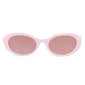 Retro Oval Designer Sunglasses - PINK PINK - Save 30%