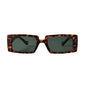 Trendy Rectangle Fashion Sunglasses - LEOPARD GRAY - Save 
