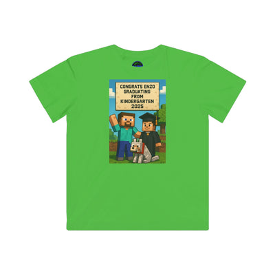 Kids Graduation Tee | Congrats Enzo | Kindergarten 2025 | Minecraft Theme | Funny Kids T-Shirt | School Celebration Shirt, Gift for [...]