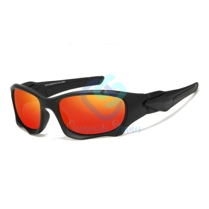 Active Sports Cycling Sunglasses - BLACK RED - Save 30%