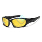 Active Sports Cycling Sunglasses - BLACK YELLOW - Save 30%