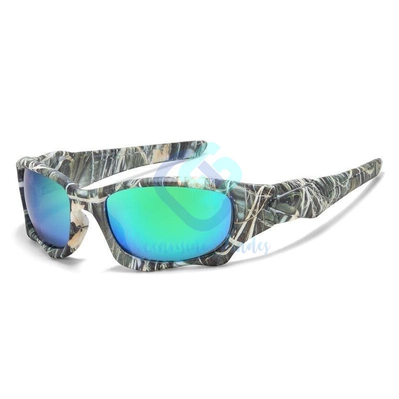 Active Sports Cycling Sunglasses - CAMO GREEN - Save 30%