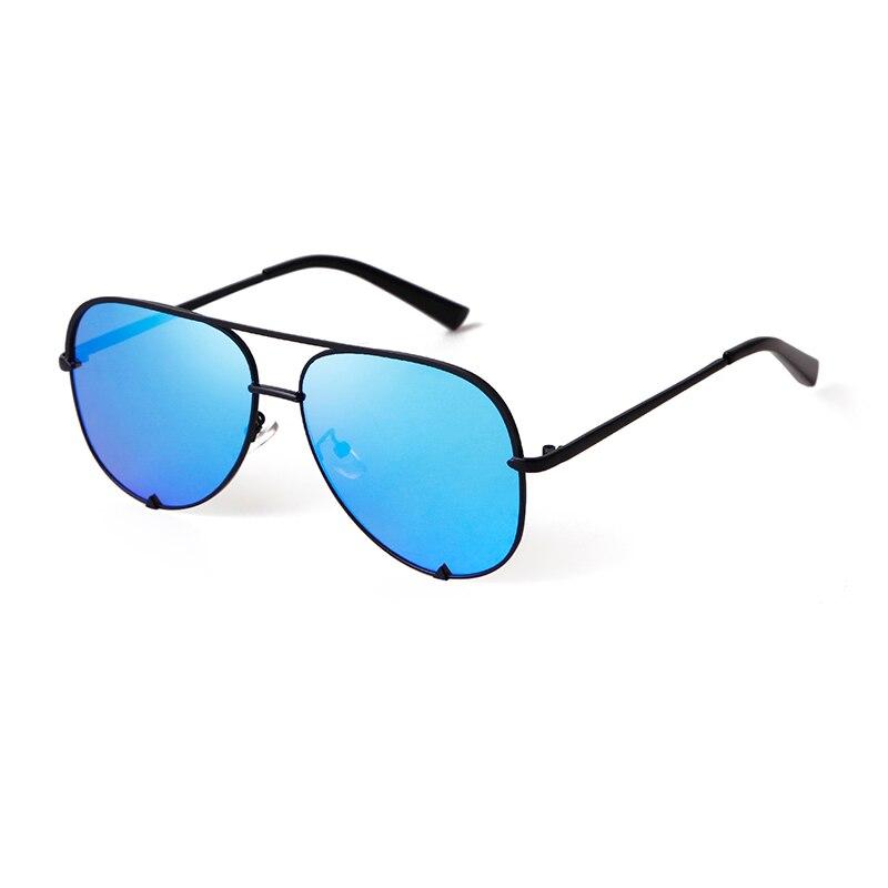 Aviation Pilot Oversized Sunglasses - BLACK BLUE - Save 30%