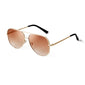 Aviation Pilot Oversized Sunglasses - GOLD BROWN - Save 30%