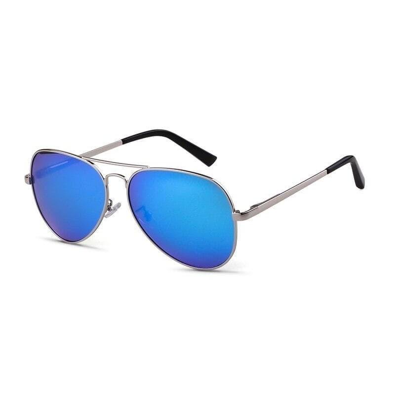 Aviation Polarized Kids Sunglasses - SILVER BLUE - Save 30%