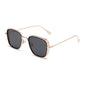 Celebrity Style Square Sunglasses - GOLD GRAY - Save 30%