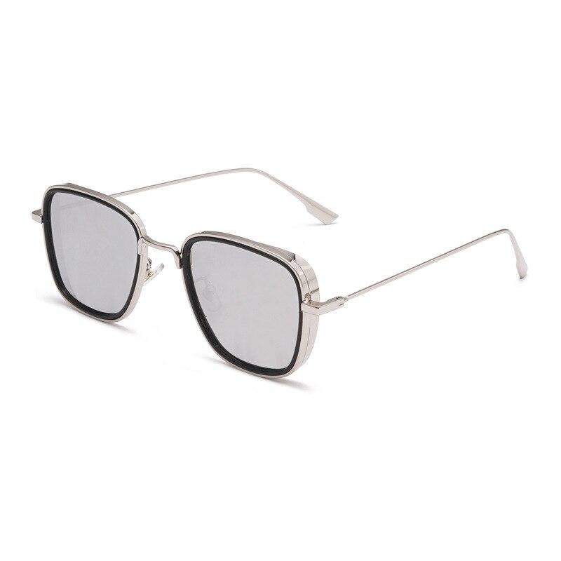 Celebrity Style Square Sunglasses - SILVER MIRROR - Save 30%