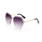 Crystal Rimless Luxury Sunglasses - GOLD PURPLE - Save 25%