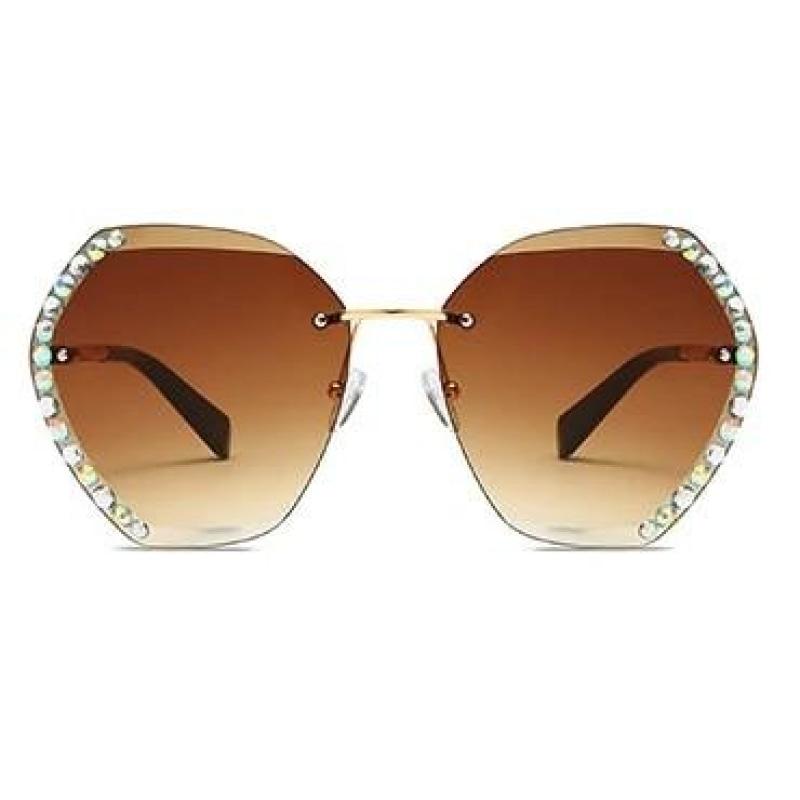 Crystal Rimless Luxury Sunglasses