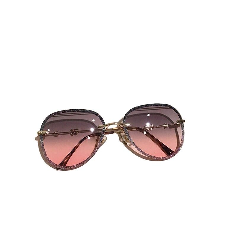 Diamond Design Aviator Sunglasses - GOLD BEIGE - Save 25%