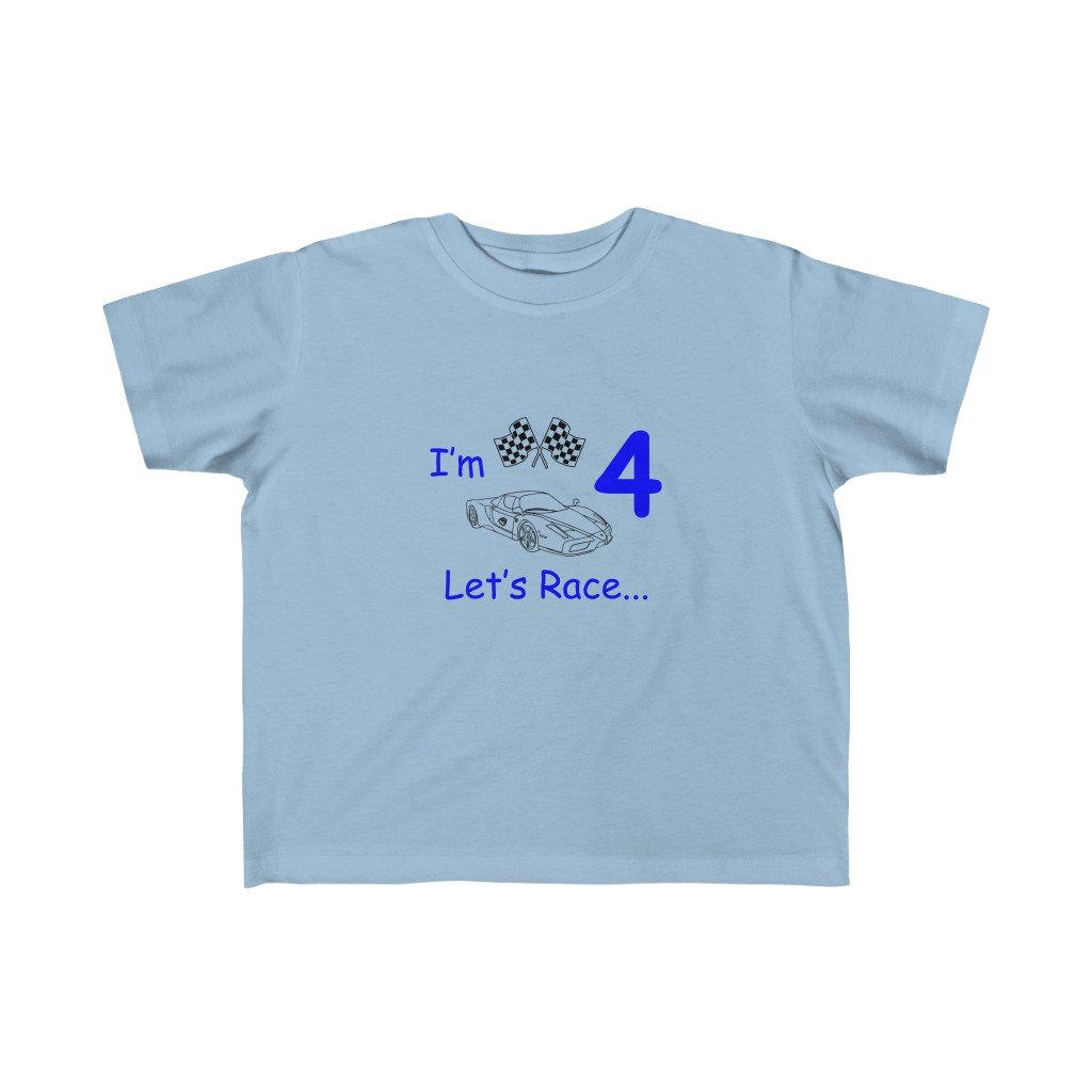 Let’s Race 4 Fine Jersey Tee - Light Blue / 3T