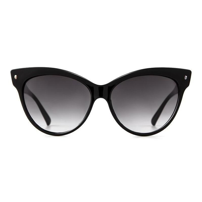 Oversized Cat Eyes Sunglasses - BLACK GRAY - Save 30%