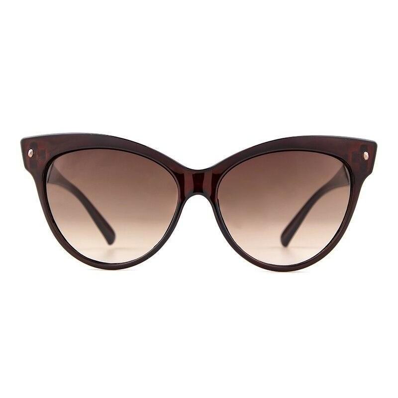 Oversized Cat Eyes Sunglasses - BROWN BROWN - Save 30%