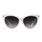 Oversized Cat Eyes Sunglasses - WHITE GRAY - Save 30%