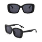 Oversized Square Designer Sunglasses - BLACK GRAY - Save 30%