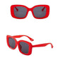 Oversized Square Designer Sunglasses - RED GRAY - Save 30%