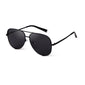 Pilot Flat Top Sunglasses - BLACK GRAY - Save 25%