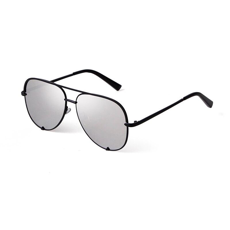 Pilot Flat Top Sunglasses - BLACK SILVER - Save 25%