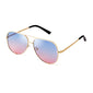 Pilot Flat Top Sunglasses - GOLD BLUE PINK - Save 25%