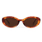Retro Oval Designer Sunglasses - TORTOISE BROWN - Save 30%