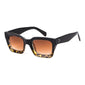 Retro Square Designer Sunglasses - BLACK BROWN - Save 35%