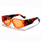 Retro Squared Fashion Sunglasses - TORTOISE ORANGE - Save 