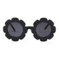 Round Flower Kids Sunglasses - BLACK GRAY - Save 30%