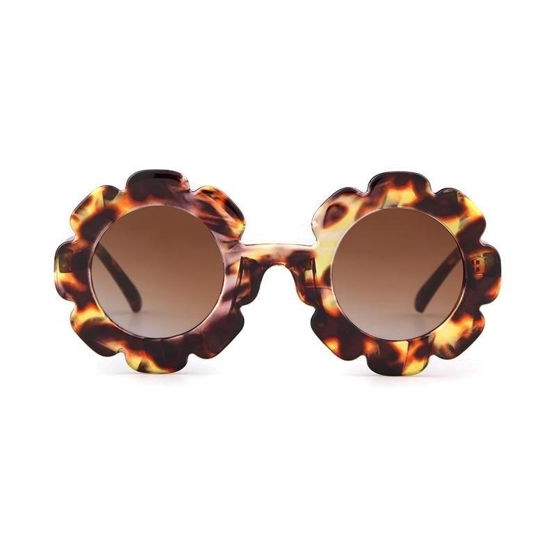 Round Flower Kids Sunglasses - TORTOISE BROWN - Save 30%
