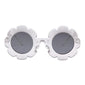 Round Flower Kids Sunglasses - TRANSPARENT GRAY - Save 30%