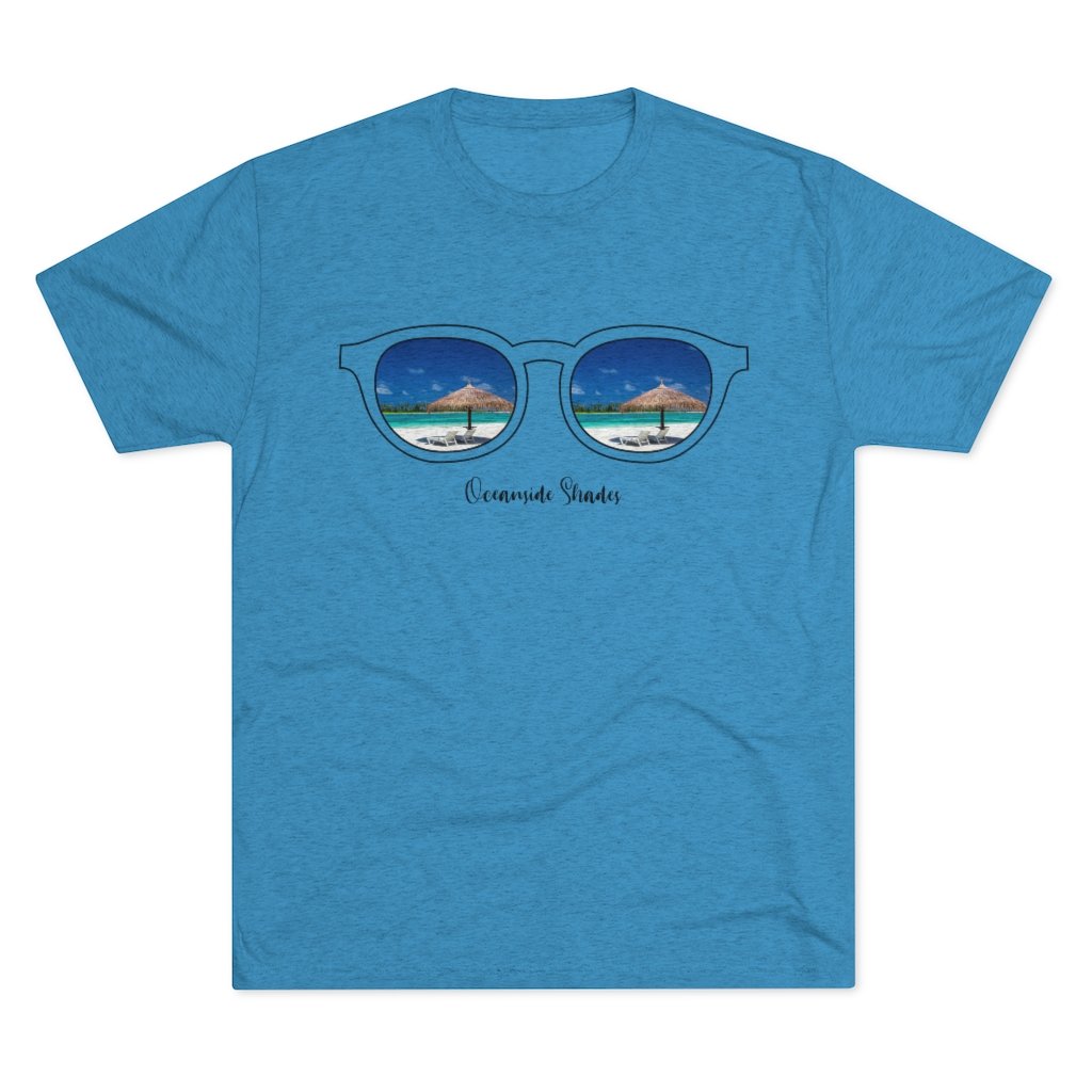 Shades Beach Reflection Men’s Tri-Blend Crew Tee - Tri-Blend