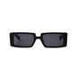 Trendy Rectangle Fashion Sunglasses - BLACK GRAY - Save 35%