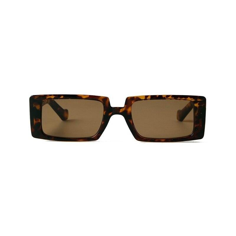 Trendy Rectangle Fashion Sunglasses - LEOPARD BROWN - Save 