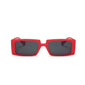 Trendy Rectangle Fashion Sunglasses - RED GRAY - Save 35%