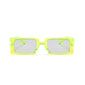 Trendy Rectangle Fashion Sunglasses - TRANSPARENT GREEN - 