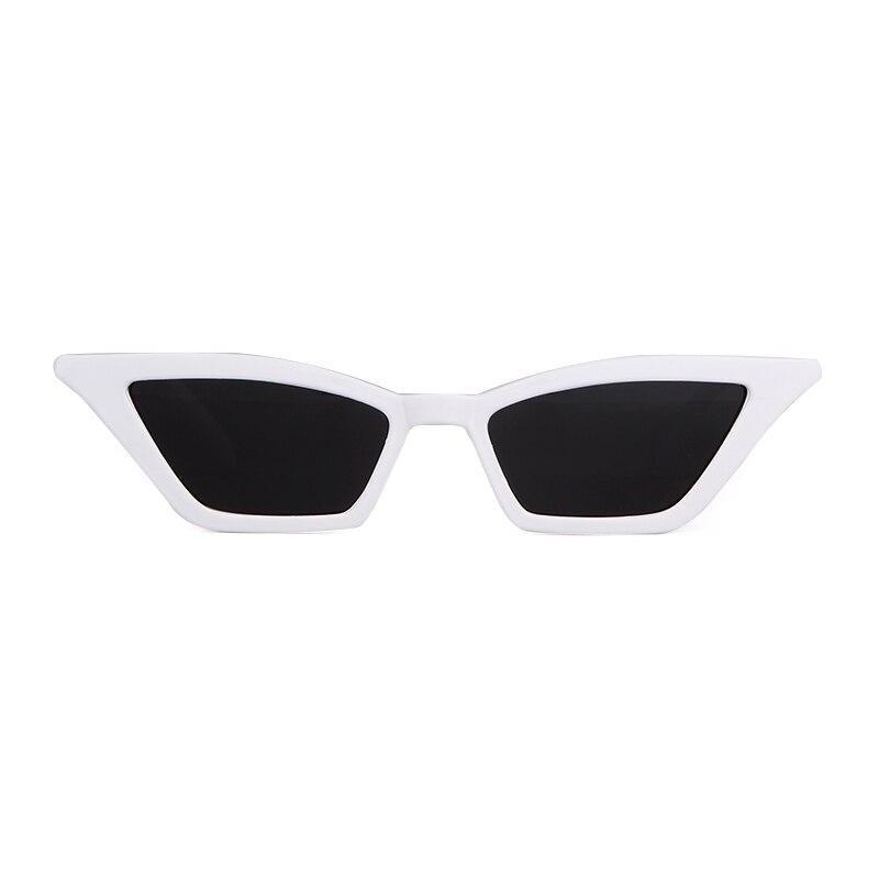 Vintage Cat Eyes Sunglasses - WHITE GRAY - Save 30%