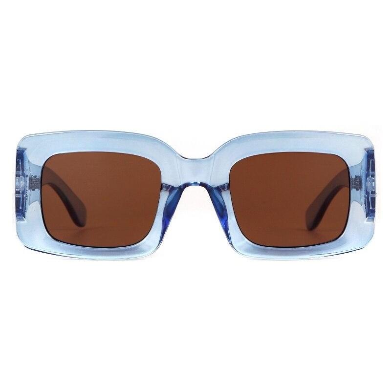 Vintage Oversized Square Sunglasses - BLUE BROWN - Save 25%