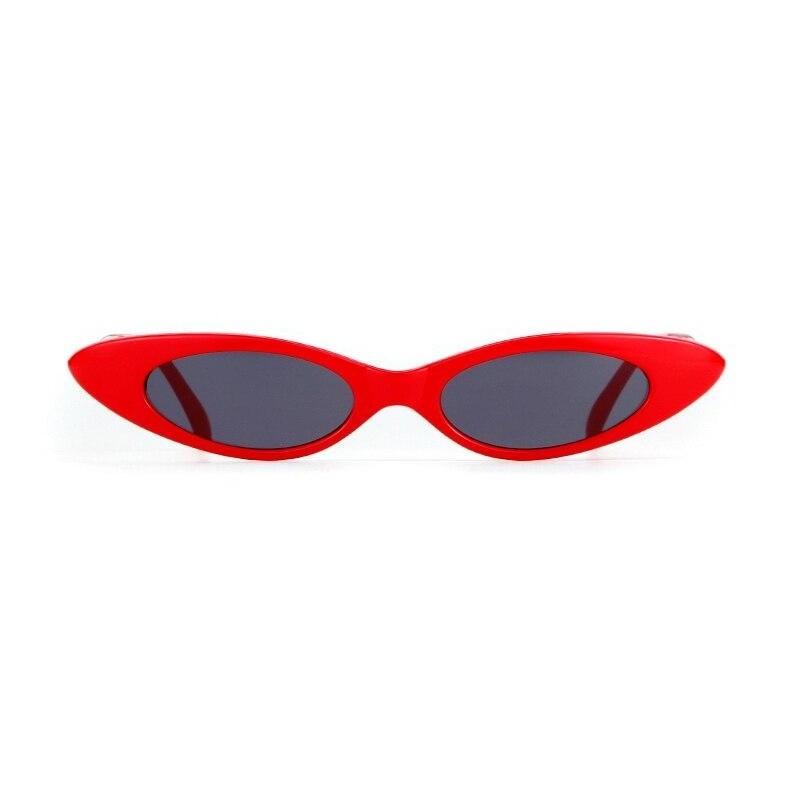 Vintage Small Oval Sunglasses - RED GRAY - Save 35%