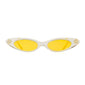 Vintage Small Oval Sunglasses - TRANSPARENT DARK YELLOW - 