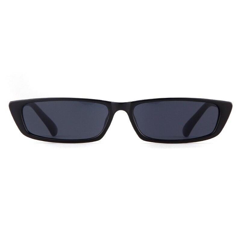 Vintage Small Rectangular Sunglasses - BLACK GRAY - Save 30%