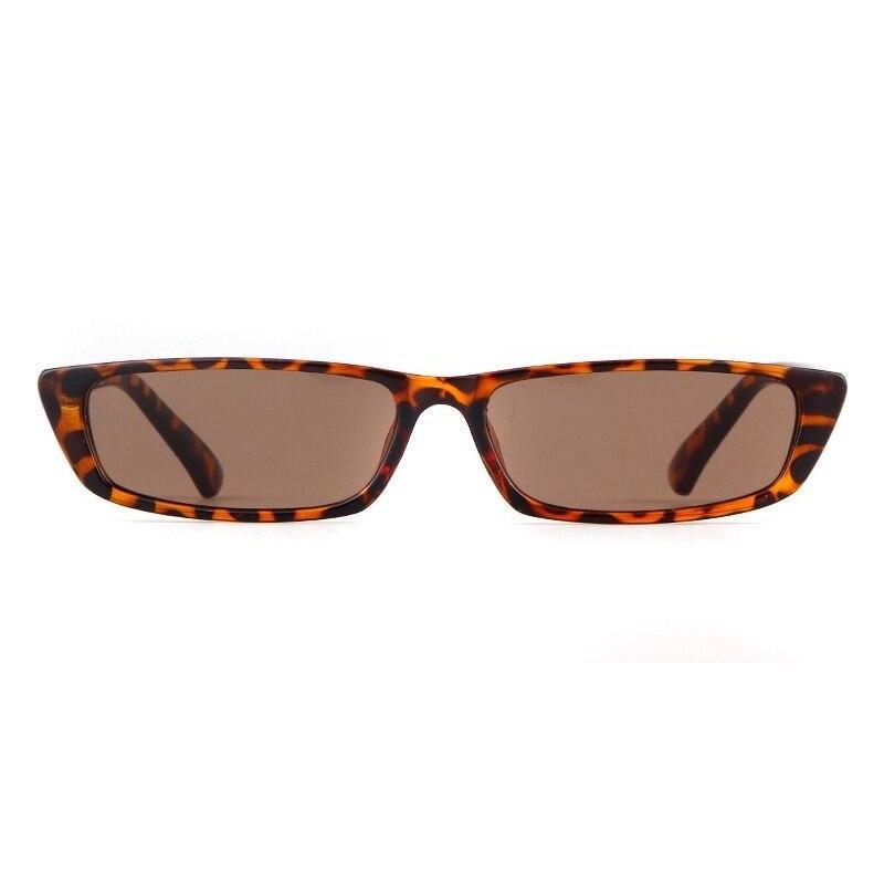 Vintage Small Rectangular Sunglasses - LEOPARD BROWN - Save 