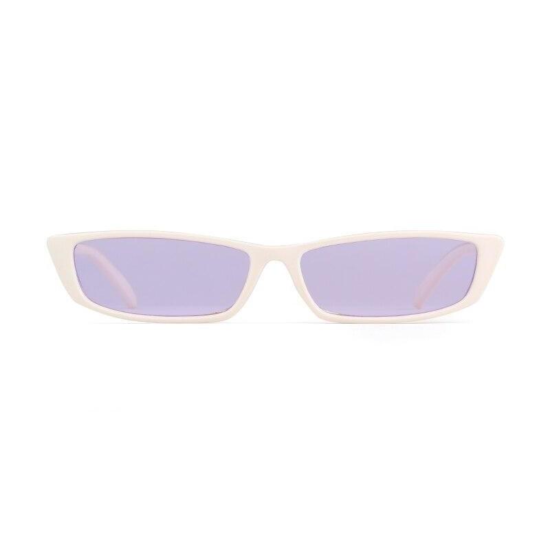 Vintage Small Rectangular Sunglasses - WHITE BLUE - Save 30%